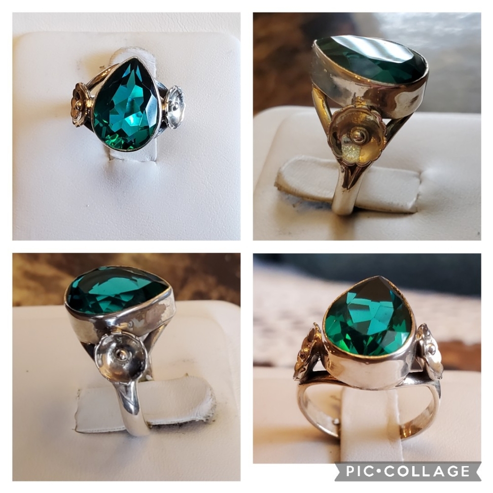 Genuine 7ct Apatite Ring Size 7 - Picture 3 of 8